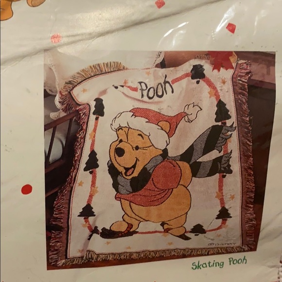 COPY - Jacquard Pooh Christmas baby blanket - Picture 3 of 4